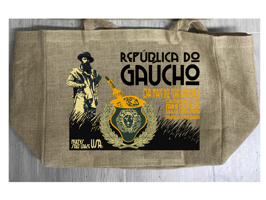 Wholesale GAUCHO YERBA MATE BURLAP TOTE BAG ( sold by the piece )