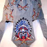 Wholesale INDIAN SKULL W BONNET WAR CRY BANDANA CAP (Sold by the piece) -* CLOSEOUT NOW $ 1.EA