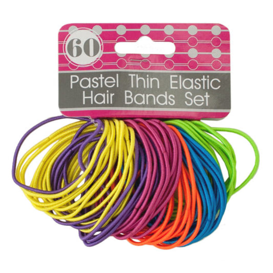 Pastel Thin Elastic Hair Bands Set
