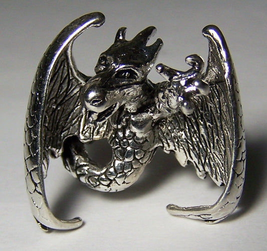 Wholesale Flying Dragon with Wings Deluxe Biker Ring Unleash the Power of the Dragon (Sold by the piece)