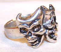 Wholesale THEATRE MASK SKULLS BIKER RING (Sold by the piece)