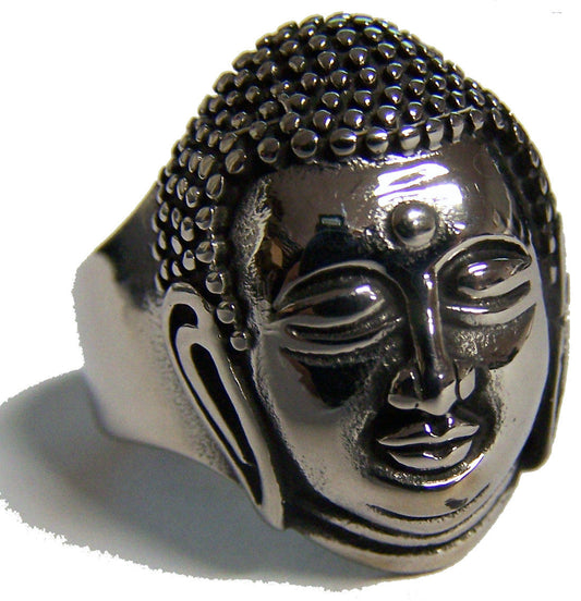 Buy BUDDHA HEAD STAINLESS STEEL BIKER RING Bulk Price