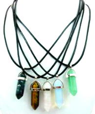 Bullet Crystal Stone Pendants Necklace- Assorted