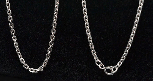 Wholesale DELUXE STAINLESS STEEL SILVER  24 INCH ROLO LINK CHAIN NECKLACE ( sold by the piece or dozen )