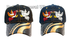 "Cock Fight" Denim Casual Caps Wholesale MOQ 6