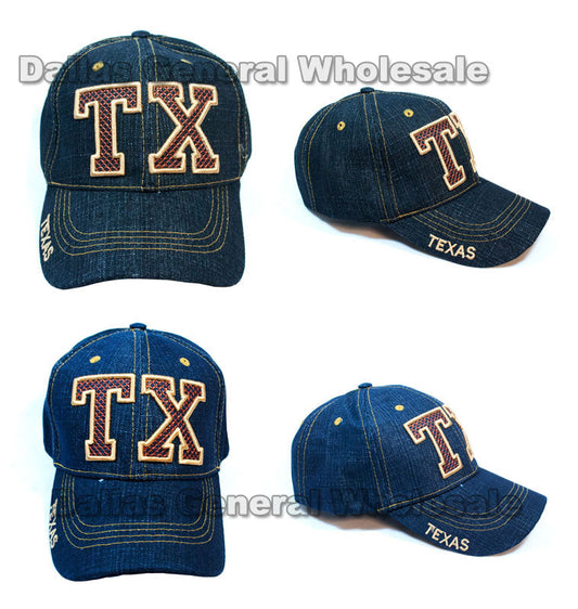 Bulk Buy Casual Texas Denim Caps Wholesale