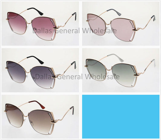 Bulk Buy Ladies Over Size Wings Shaped Sunglasses Wholesale