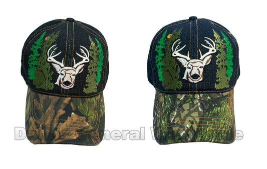 Deer Design Camouflage Fashion Denim Caps