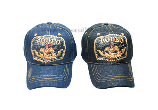 Bulk Buy "Cowboy Rodeo" Casual Denim Caps Wholesale