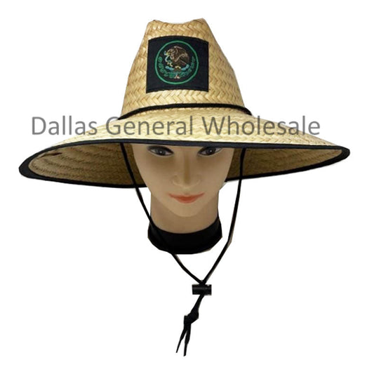 Bulk Buy Adults Mexico Eagle Design Straw Hats Wholesale