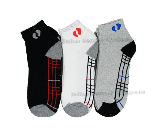 Bulk Buy Men Foot Print Cotton Ankle Socks Wholesale