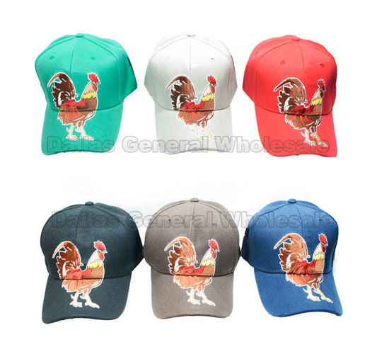 Bulk Buy "Rooster" Casual Baseball Caps Wholesale