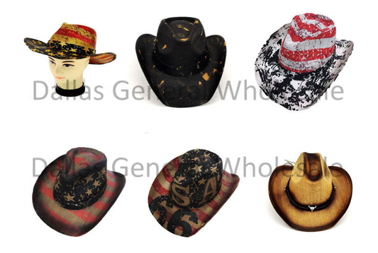 Bulk Buy Adults Fashion Straw Cowboy Hats Wholesale