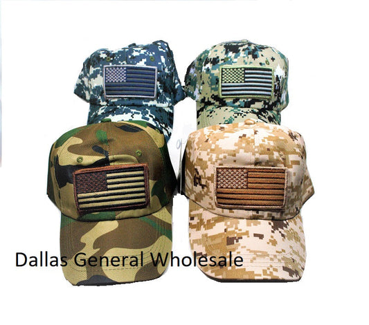 Bulk Buy USA Veteran Casual Camouflage Caps Wholesale