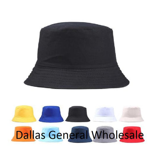 Bulk Buy Adults Solid Color Bucket Hats Wholesale