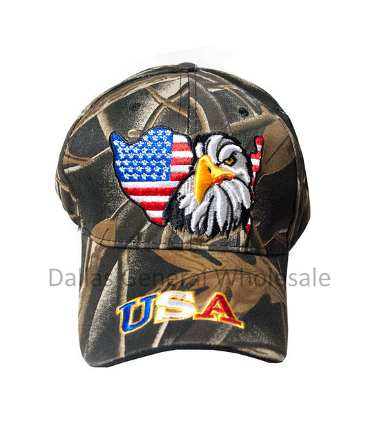 Bulk Buy USA Eagle Casual Camouflage Caps Wholesale