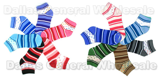 Girls Printed Casual Fun Socks Wholesale