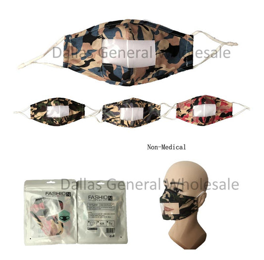 Bulk Buy Adults Clear Shield Cotton Face Masks Wholesale