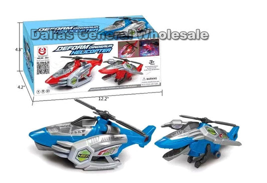 Bulk Buy B/O Toy Deforming Dinosaur Helicopters Wholesale