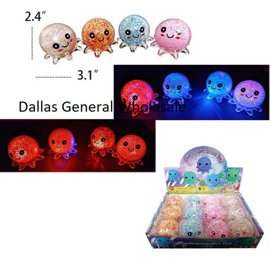 Bulk Buy Light Up Octopus Orbits Squishy Balls Wholesale
