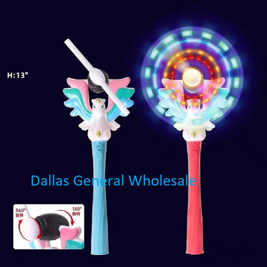 Bulk Buy Toy Glow In Dark Unicorn Windmill Wands Wholesale