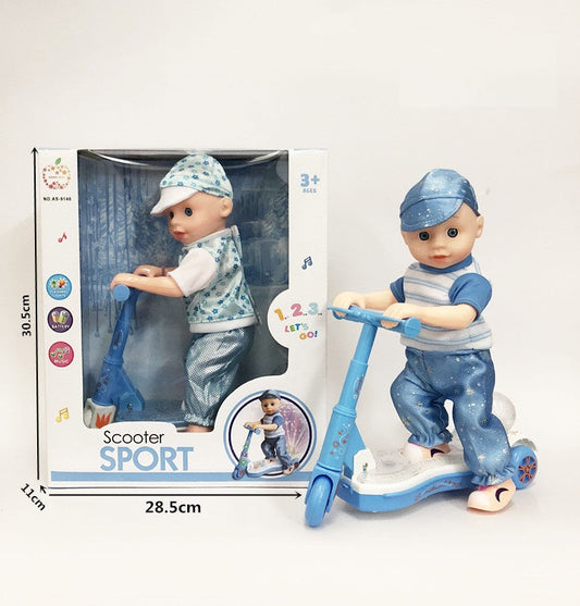 B/O Toy Electronic Doll with Scooters Wholesale MOQ 6