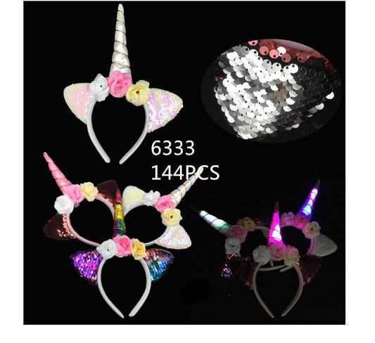 Glow In Dark Unicorn Headbands Wholesale