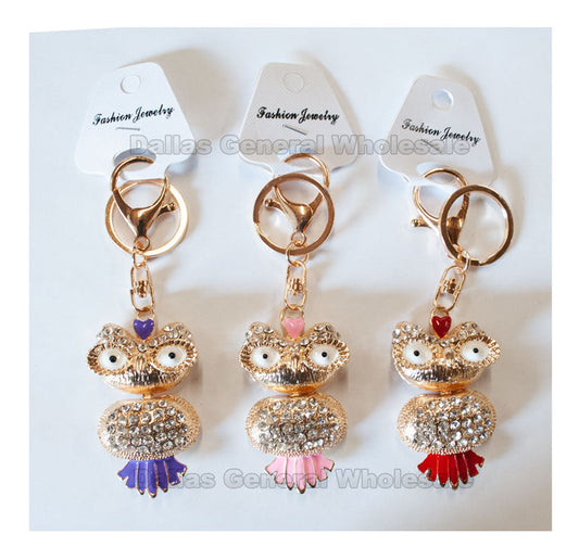 Bulk Buy Bling Bling Owl Key Chains Wholesale
