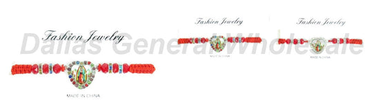 Bulk Buy Lady Guadalupe Charm Drawstring Bracelets Wholesale