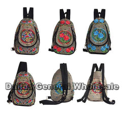 Bulk Buy Beautiful Embroidered Floral Backpacks Wholesale