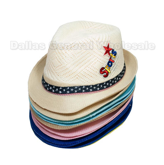 Bulk Buy Children Straw Dress Hats Wholesale