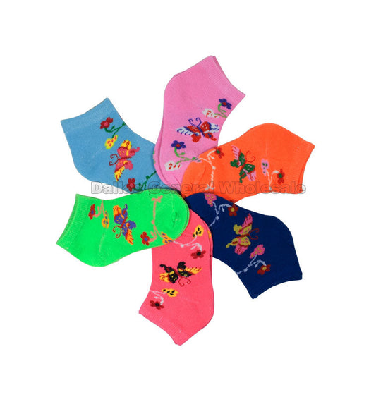 Little Girls Butterfly Ankle Socks Wholesale