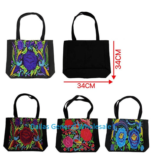 Bulk Buy Embroidered Floral Tote Bags Wholesale