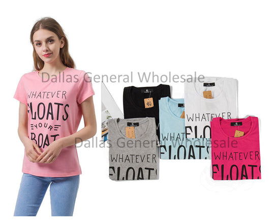 Bulk Buy "Whatever Floats Your Boat" Cute Tshirts Wholesale