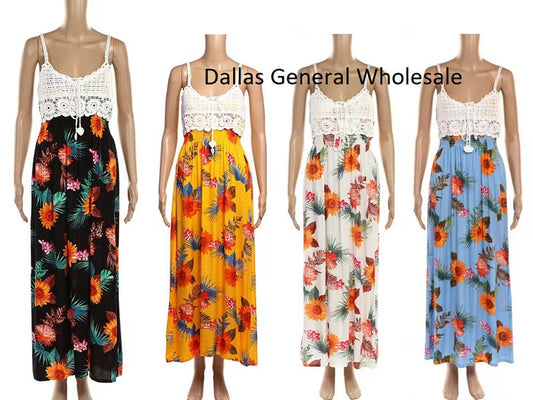 Bulk Buy Lace Top Fashion Sun Dresses Wholesale