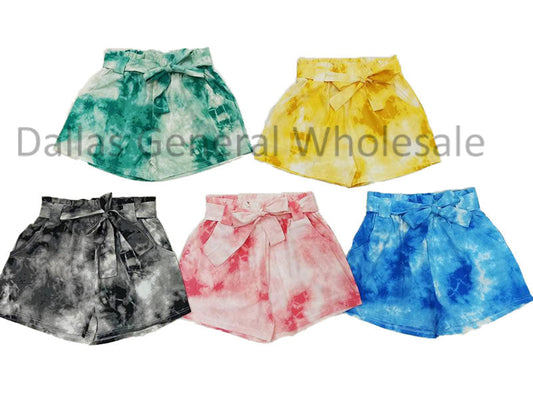 Bulk Buy Girls Cute Tye Dye Pull On Shorts Wholesale