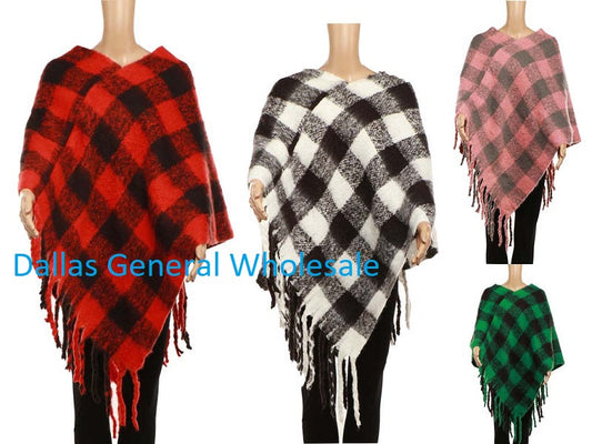 Bulk Buy Ladies Fashion Soft Sweater Ponchos Wholesale