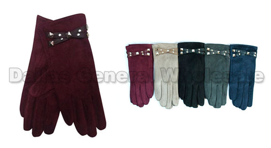 Bulk Buy Ladies Fashion Studded Gloves Wholesale
