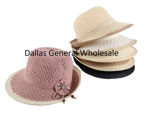 Bulk Buy Ladies Casual Floral Visor Hats Wholesale