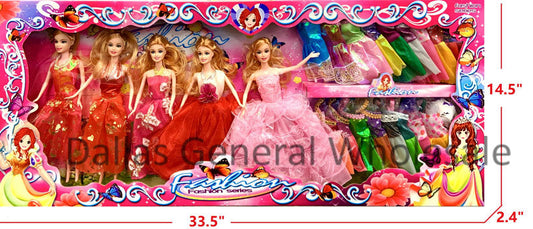 Bulk Buy 5 PC Princess Doll Closet Play Set Wholesale
