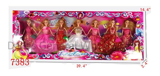 14 PC Princess Dolls Play Set Wholesale Without Extra Dresses