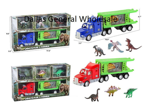Bulk Buy Toy Inertia 17" Dinosaur Trailer Trucks Wholesale