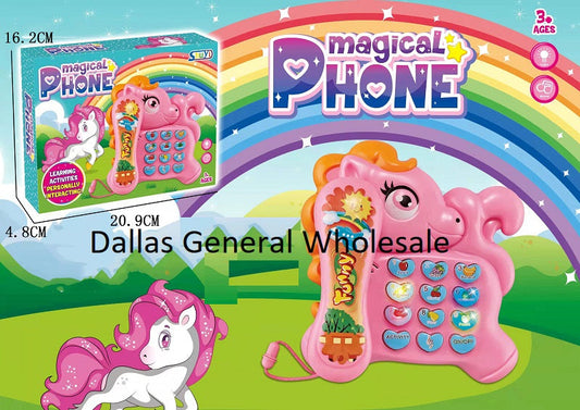 Bulk Buy Little Girls Music Play Unicorn Phones Wholesale
