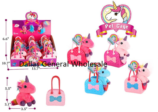 Bulk Buy Cute Pet Unicorn Carrier Purse Play Set Wholesale