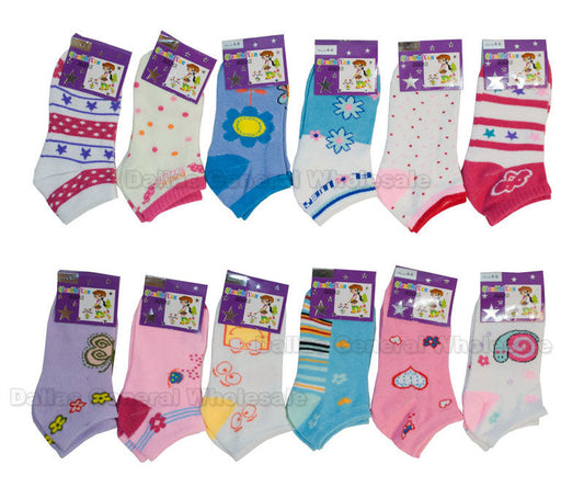 Bulk Buy Little Girls Low Cut Ankle Socks Wholesale
