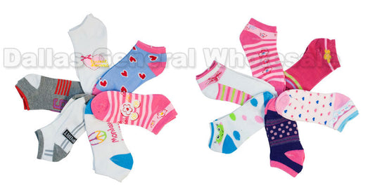 Little Girls Low Cut Ankle Socks Wholesale