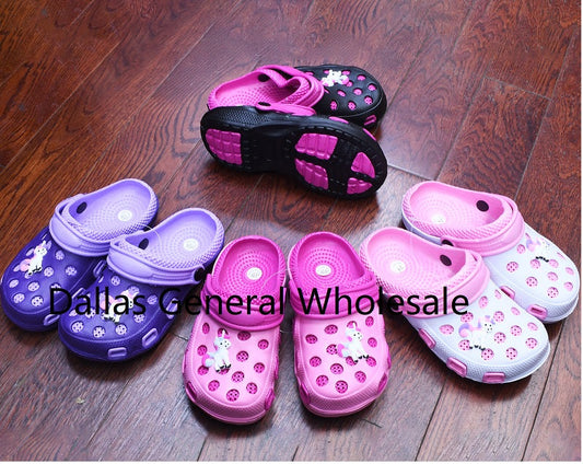 Bulk Buy Little Girls Unicorn PVC Sandals Wholesale