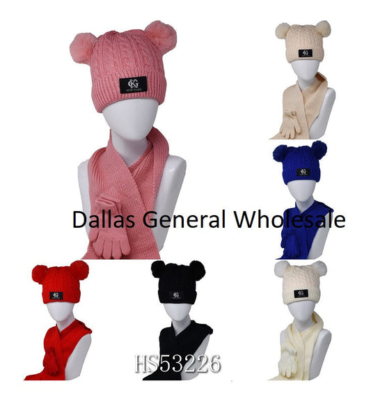 Bulk Buy Girls Winter Hats, Gloves and Scarf Set Wholesale