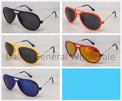 Bulk Buy Kids Plastic Frame Aviator Sunglasses Wholesale