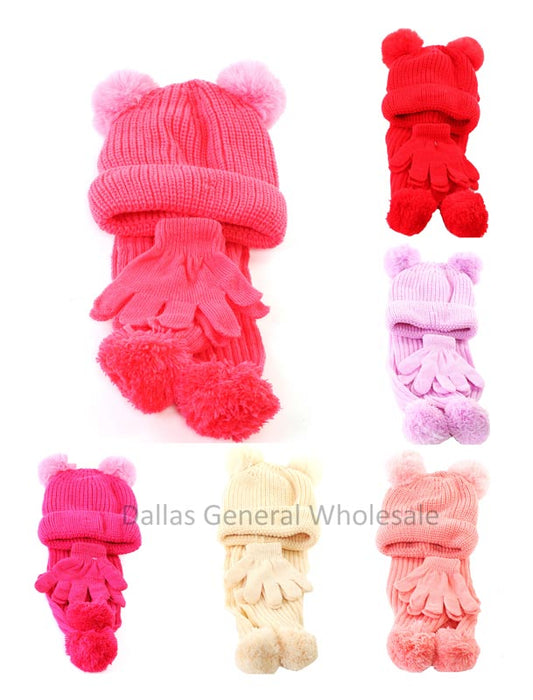 Bulk Buy Girls Winter Hats and Scarf Set Wholesale